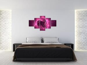 Obraz moderní růžové abstrakce (125x70 cm)