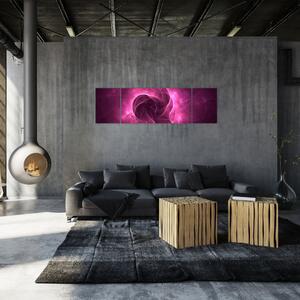Obraz moderní růžové abstrakce (170x50 cm)