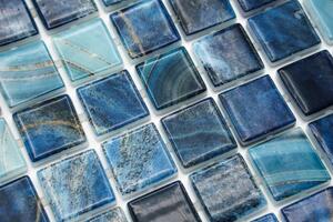 Skleněná mozaika 25x25mm modrá