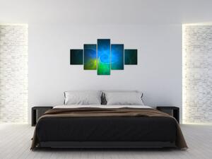 Obraz modré abstrakce (125x70 cm)