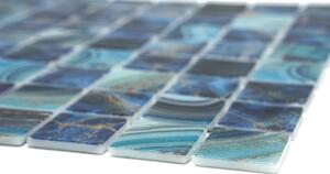 Skleněná mozaika 38x38mm modrá