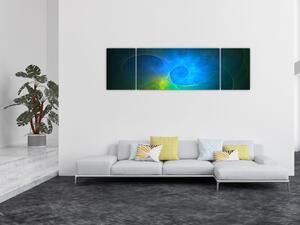 Obraz modré abstrakce (170x50 cm)