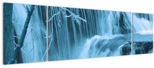 Obraz - ledové vodopády (170x50 cm)