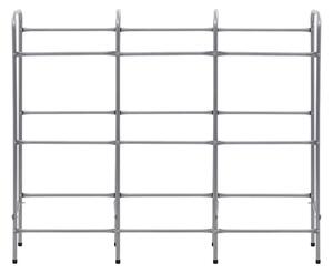 Skladový regál na 9 přepravek stříbrný 145 x 33 x 116 cm ocel
