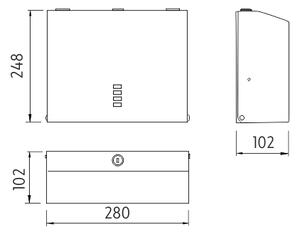Nimco nerez zásobník papírových ručníků malý HPM 27080-S-10