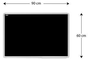 Allboards,Černá magnetická tabule v hliníkovém rámu 90x60cm,BKB96EX