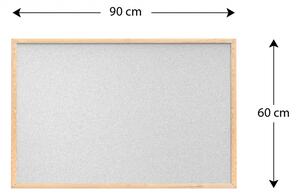 Allboards šedá korková tabule 90x60 cm,TKLIGHTG96D