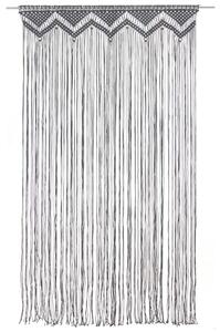 Macramé závěs antracitový 140 x 240 cm bavlna