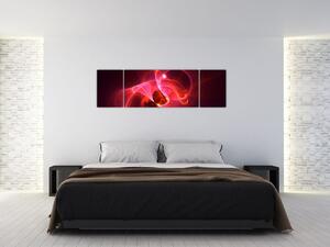 Moderní obraz růžové abstrakce (170x50 cm)