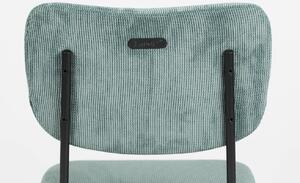 Šedo-modrá manšestrová jídelní židle ZUIVER BENSON