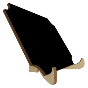 Černá křídová tabule na stůl - ČTVERCOVÁ DEKORATIVNÍ - sada 10 ks + stojánky,KPL-DECO10