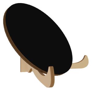 Černá křídová tabule na stůl - OVÁL - sada 10 ks + stojánky,KPL-OVAL10