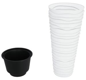 Truhlík s odnímatelnou vložkou bílý 18 / 45 l PP rýhovaný