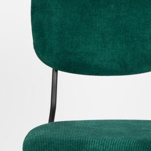 Zelená manšestrová jídelní židle ZUIVER BENSON