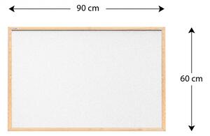 Allboards,bílá korková tabule v dřevěném rámu 90x60 cm,TKWHITE96D