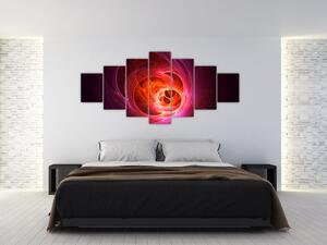 Moderní obraz růžové abstrakce (210x100 cm)