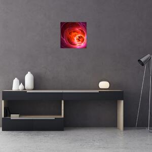 Moderní obraz růžové abstrakce (30x30 cm)