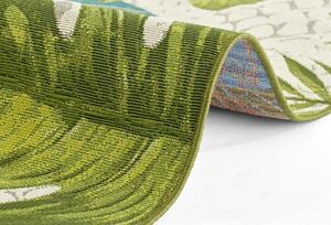 Hanse Home Collection koberce Kusový koberec Flair 105617 Tropical Leaves Turqouise Green – na ven i na doma - 80x165 cm