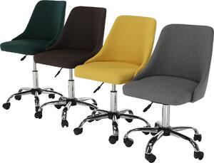 Tempo Kondela Designová kancelářská židle EDIZ, hnědá/chrom