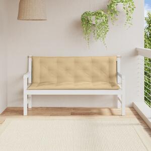 Podušky na zahradní lavici 2 ks béžová melanž 150x50x7cm textil