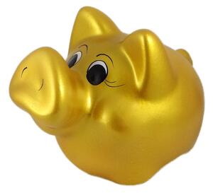 Zlaté prasátko – keramická pokladnička 23 cm (Keramická pokladnička zlaté prasátko, symbol štěstí a hojnosti)