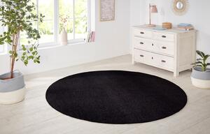 Hanse Home Collection koberce Kusový koberec Nasty 102055 Schwarz kruh - 133x133 (průměr) kruh cm