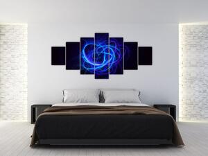 Obraz modrého abstraktního klubíčka (210x100 cm)