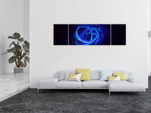 Obraz modrého abstraktního klubíčka (170x50 cm)