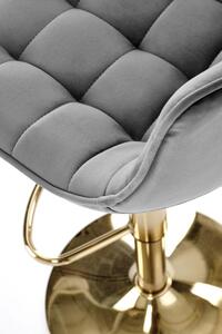 HALMAR Barová židle H120 zlatá/šedá