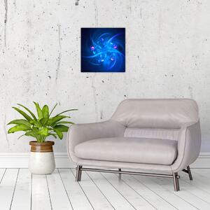 Moderní obraz modré abstrakce (30x30 cm)