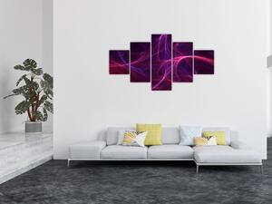 Abstraktní obraz křivek (125x70 cm)