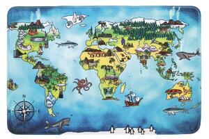 VOPI Kusový koberec World Map BARVA: Vícebarevný, ROZMĚR: 76,5x117 cm