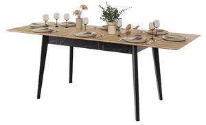 Jídelní stůl MARMO dub artisan/černá