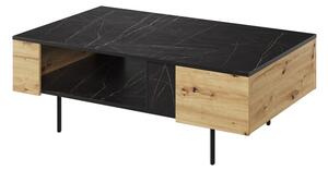 Konferenční stolek MARMO dub artisan/černý mramor