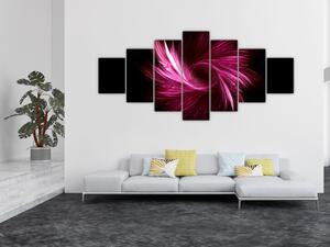 Obraz - růžová abstrakce (210x100 cm)