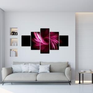 Obraz - růžová abstrakce (125x70 cm)