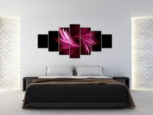 Obraz - růžová abstrakce (210x100 cm)