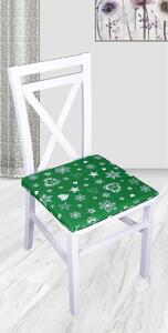 DekorTextil Sedák na židli Vánoční srdce - zelené