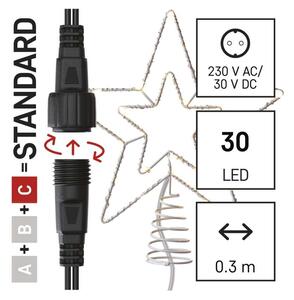 D1ZW01 CONNECT TOP TREE STAR 30LED WW