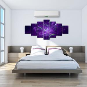 Obraz - fialová abstrakce (210x100 cm)