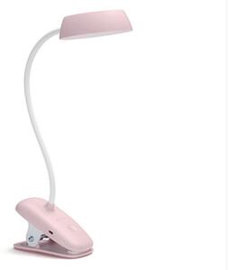 Philips 8719514396876 Donutclip stolní dotyková klipsová lampička s lupou LED 3W/175lm 4000K USB růžová stmívatelná