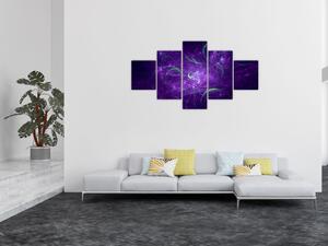 Obraz - fialová abstrakce (125x70 cm)