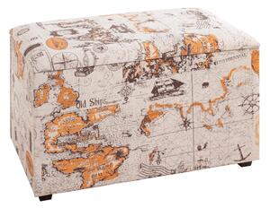 TRUHLOVÁ LAVICE, textil, kompozitní dřevo, 65/42/40 cm Carryhome - Taburety, Online Only