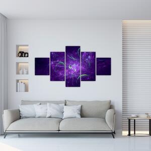 Obraz - fialová abstrakce (125x70 cm)