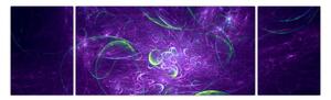 Obraz - fialová abstrakce (170x50 cm)
