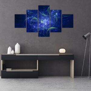 Obraz - modrá abstrakce (125x70 cm)