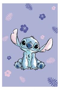 Jerry Fabrics Mikroflanelová deka Lilo a Stitch purple 100x150 cm
