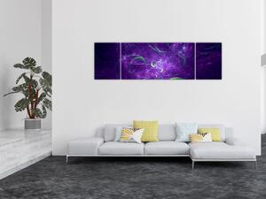 Obraz - fialová abstrakce (170x50 cm)
