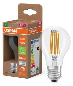 Průhledná LED žárovka E27 7,2 W CLASSIC A, studená bílá