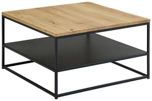 KONFERENČNÍ STOLEK, černá, barvy dubu, dřevo, kov, 75/75/40 cm Boxxx, Online Only